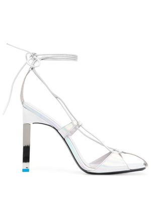 The Attico sandales Adele 105 mm - Argent