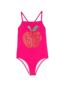 Gucci Kids maillot de bain à logo imprimé - Rose