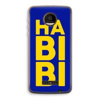 Habibi Blue: Motorola Moto Z Force Transparant Hoesje
