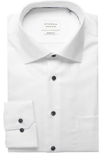 ETERNA Modern Fit Overhemd wit, Gestructureerd