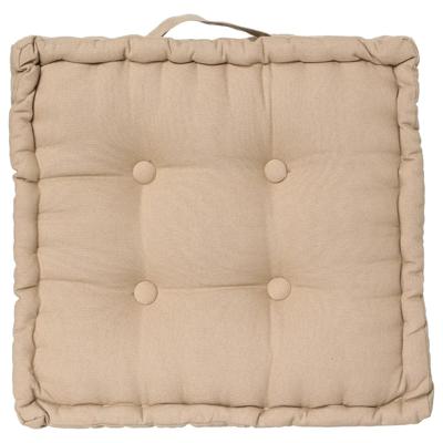 Atmosphera Vloerkussen Square - beige - katoen - 38,5 x 38,5 x 8 cm - vierkant - Extra dik