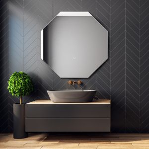Badkamerspiegel Martens & Meijer Stockholm Hexagon met Indirecte Verlichting Rondom (alle maten)
