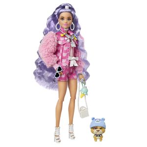Barbie Extra Doll #6 in Teddy Bear Jacket & Shorts with Pet