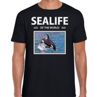 Orkas t-shirt met dieren foto sealife of the world zwart voor heren - thumbnail