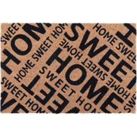 Luance Deurmat - anti slip - rechthoek - Home sweet home print - 60 x 40 cm - schoonloopmat