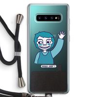 Zwaai: Samsung Galaxy S10 Plus Transparant Hoesje met koord