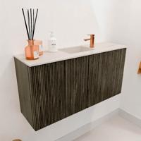 Toiletmeubel Mondiaz Joya Dlux | 80 cm | Meubelkleur Shadow | Faye wastafel Meli Wasbak Midden | 1 kraangat