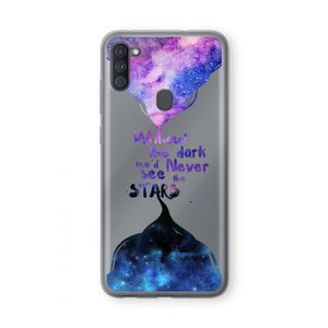 Stars quote: Samsung Galaxy A11 Transparant Hoesje