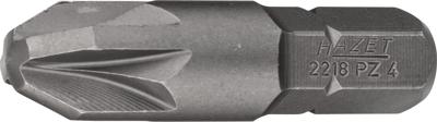 HAZET Bit 2218-PZ4 · 5/16 inch (8 mm) zeskant massief · Pozidriv-profiel PZ · SW PZ4