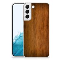 Samsung Galaxy S22 Plus | Bumper Hoesje | Donker Hout