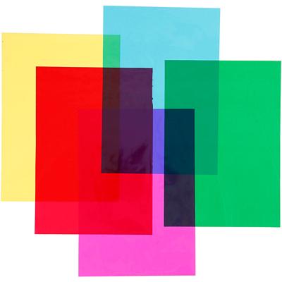 Creativ Company Cellofaan, vel 210x297 mm, diverse kleuren, 5x20 vel/ 1 doos