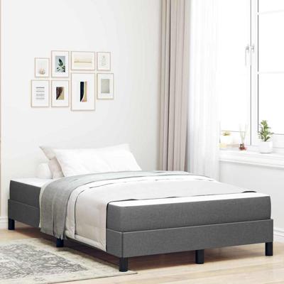 Boxspring bed Anders Donkergrijs 120 x 200 cm Stof