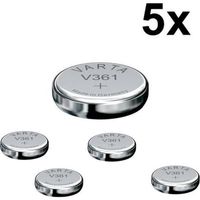 5 Stuks - Varta V361 18mAh 1.55V horloge knoopcel batterij - thumbnail