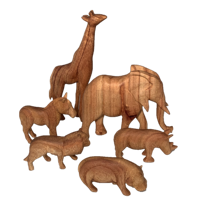 Papoose Toys Papoose Toys African Animals Natural/6 pieces
