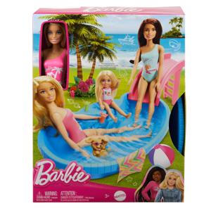 Mattel Blonde pop met zwembad en glijbaan