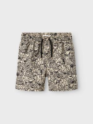 Name it zomer zwembroek jongens - taupe - Nkmzatoony