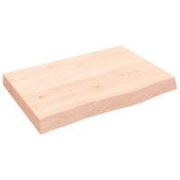 vidaXL Tafelblad 60x40x(2-6) cm onbehandeld massief eikenhout - thumbnail