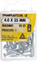 Spaanpl.schr. ck 4.0x35mm 25st - Deltafix
