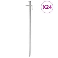 VidaXL Tentharingen 24 st 8 mm 30 cm gegalvaniseerd staal VidaXL Tentharingen 24 st 8 mm 30 cm gegalvaniseerd staal