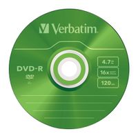 Verbatim 43557 DVD-R disc 4.7 GB 5 stuk(s) Slimcase Gekleurd - thumbnail