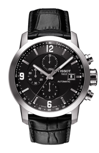 Horlogeband Tissot T0554271605700 / T610034057 Leder Zwart 23mm