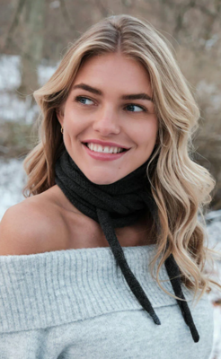 Neo Noir Sjaaltje Misty Knit | Chocolate Brown