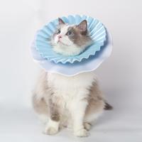 Aino Zachte beschermkraag voor grote kat of hondje - blauw - Maat L