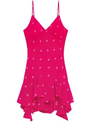Givenchy robe courte à broderies 4G - Rose