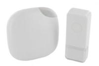 Chacon Draadloze deurbel set 300m plug-in design wit + flits - 8415101