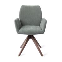 Jesper Home Misaki eetkamerstoel Breezy Blue revolve oak walnut