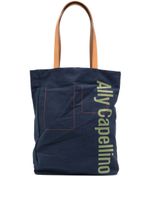 Ally Capellino sac cabas à logo imprimé - Bleu