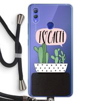 I love cacti: Honor Note 10 Transparant Hoesje met koord