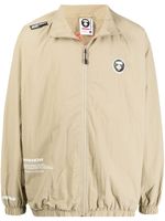 AAPE BY *A BATHING APE® veste zippée à patch logo - Marron - thumbnail