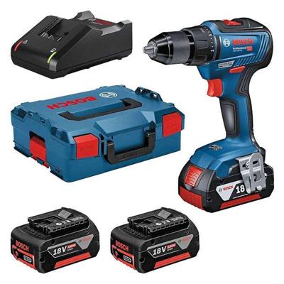 Bosch Blauw GSR 18V-55 Professional | Accuschroefboormachine | 3x 5,0 ah accu | Set | L-Boxx - 0615990L8D