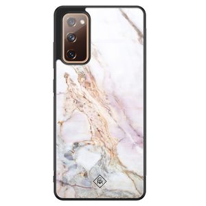 Samsung Galaxy S20 FE glazen hardcase - Parelmoer marmer