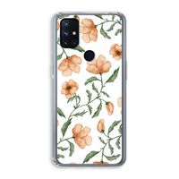 Peachy flowers: OnePlus Nord N10 5G Transparant Hoesje