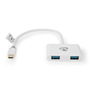 Nedis CCBW65960WT02 USB-kabel 0,2 m USB 3.2 Gen 1 (3.1 Gen 1) USB C 2 x USB A Wit