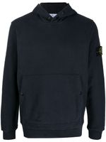 Stone Island hoodie en coton à patch Compass - Bleu