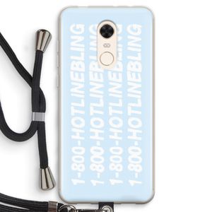 Hotline bling blue: Xiaomi Redmi 5 Transparant Hoesje met koord