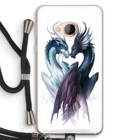 Yin Yang Dragons: HTC U Play Transparant Hoesje met koord