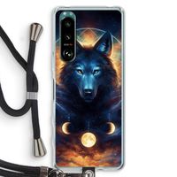 Wolf Dreamcatcher: Sony Xperia 5 III Transparant Hoesje met koord