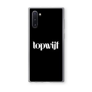 Topwijf Zwart: Samsung Galaxy Note 10 Transparant Hoesje