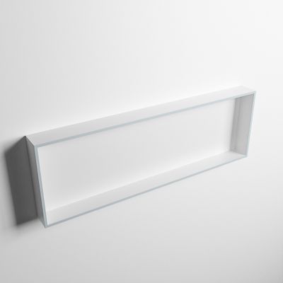 MONDIAZ EASY Nis 89,5x29,5cm in solid surface kleur Clay | Talc. 1 vak geschikt voor in- of opbouw