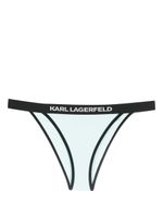 Karl Lagerfeld bas de bikini à taille à logo - Bleu
