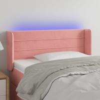 Hoofdbord LED 103x16x78/88 cm fluweel roze