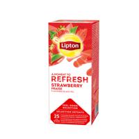 Lipton feel good selection zwarte thee aardbei (6x25 stuks)