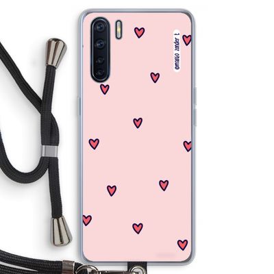 Hartjes: Oppo A91 Transparant Hoesje met koord
