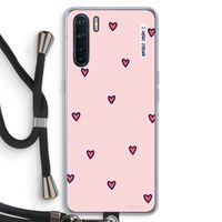 Hartjes: Oppo A91 Transparant Hoesje met koord