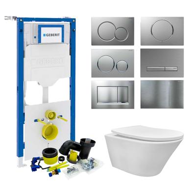Geberit UP320 Toiletset set16 Wiesbaden Vesta Rimless Tornado met Sigma Drukplaat Glanzend Wit