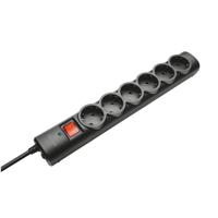 Trust Surge Protector 6 ports Desktop accessoire Zwart